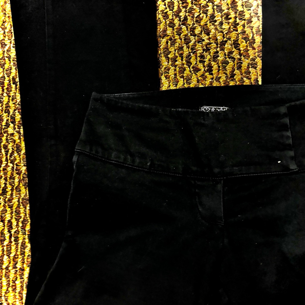 Vintage Low Rise Rampage Black Boot Cut & Flare Pants 0 - Picture 7 of 11